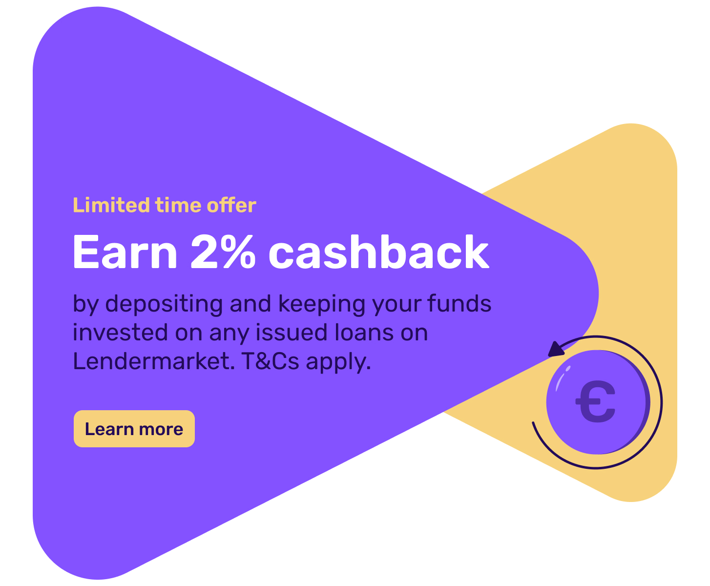 2% cashback campaign Lendermarket EN